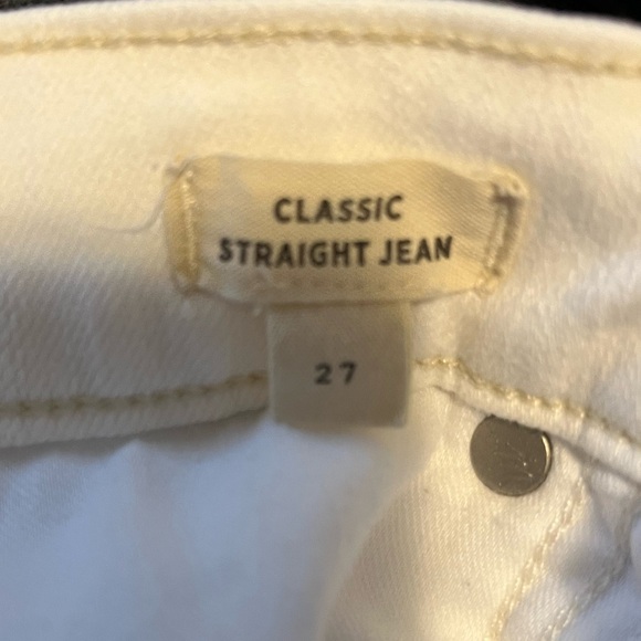 MADEWELL Classic Straight Jean in Tile White. Size 27 - Picture 7 of 9